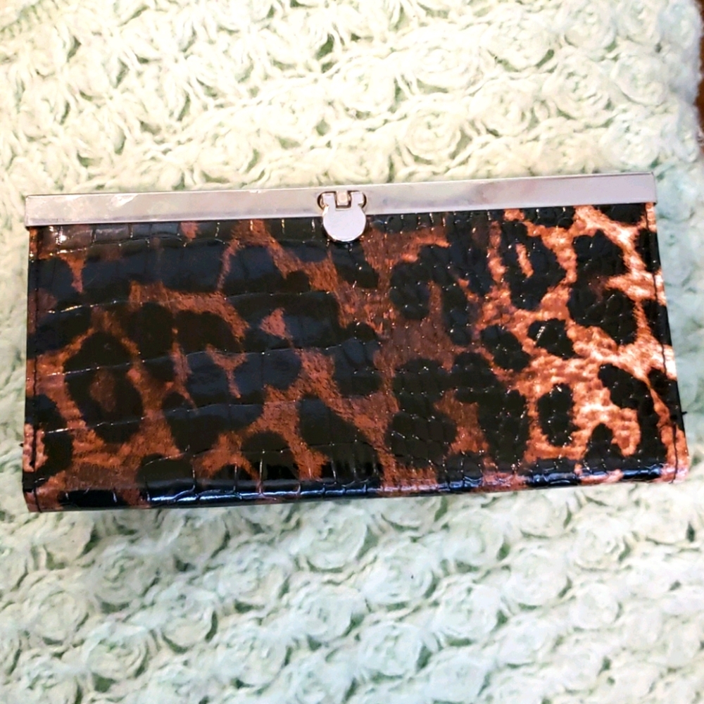Animal print clutch wallet, NWOT